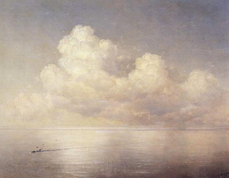 Ivan Aivazovsky Wolken uber dem Meer, Windstille Norge oil painting art
